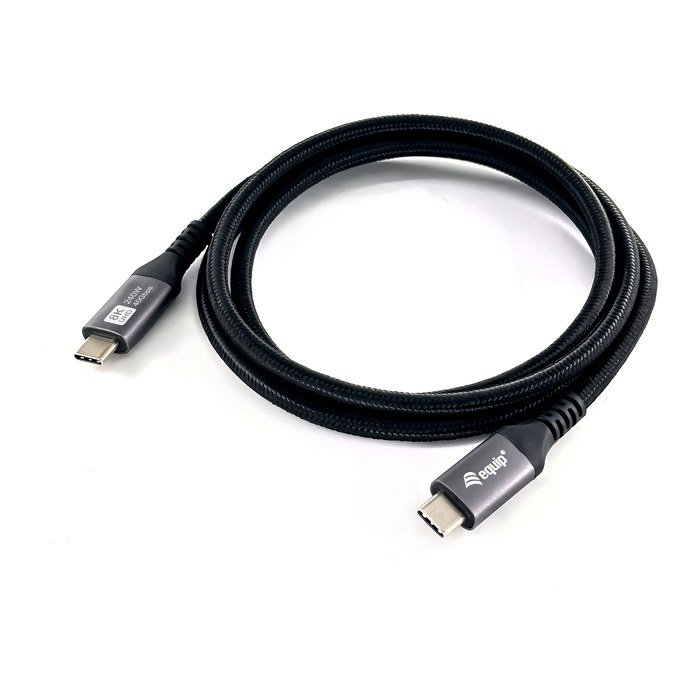 Equip Kabel USB-C4.0->C 40Gbps PD240W St/St 0.50m schwarz