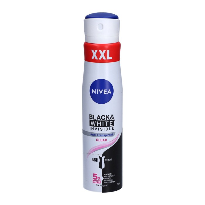 NIVEA Black & White INVISIBLE clear XXL Deo-Spray 250,0 ml