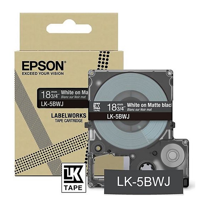 EPSON Schriftband LK LK-5LBJ C53S672081, 18 mm, schwarz auf blau, 1 St.