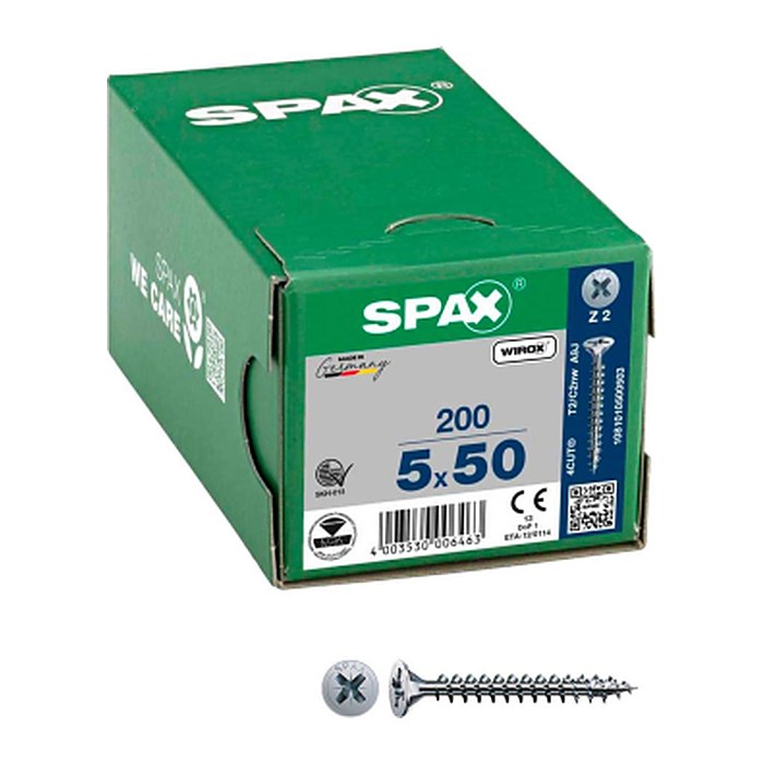 SPAX® Universalschrauben Z2 Senkkopf WIROX 1081010500503 5 mm x 50 mm, 200 St.