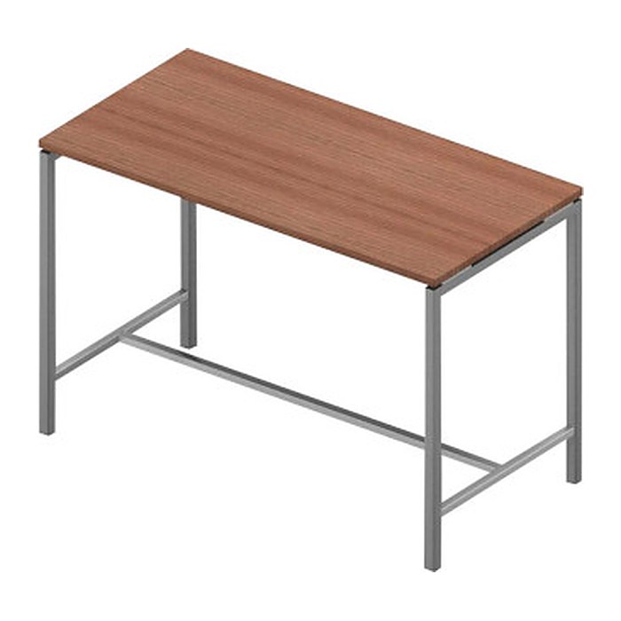 Quadrifoglio Stehtisch Creo nussbaum rechteckig, 4-Fuß-Gestell alu, 160,0 x 80,0 x 107,0 cm