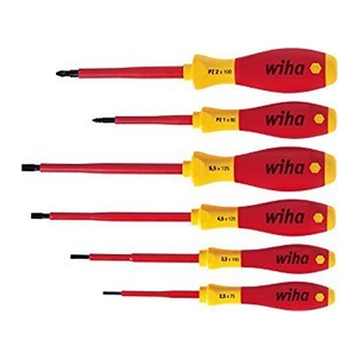 Wiha Schraubendreher-Set SoftFinish® electric SL/PZ 25477 6-tlg.