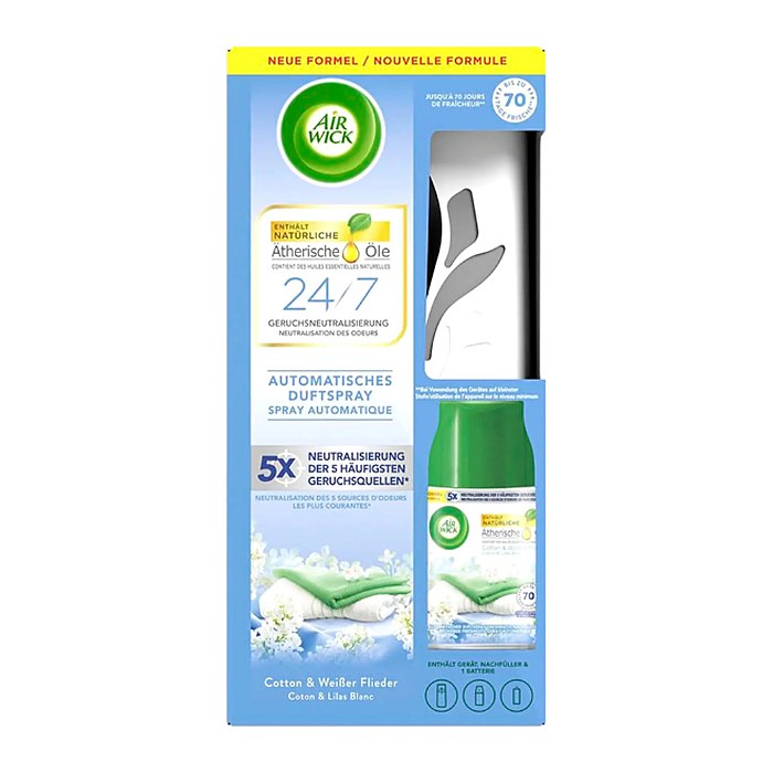 AIRWICK Duftspender Freshmatic Max Cotton & Weißer Lieder blumig 250,0 ml, 1 Set
