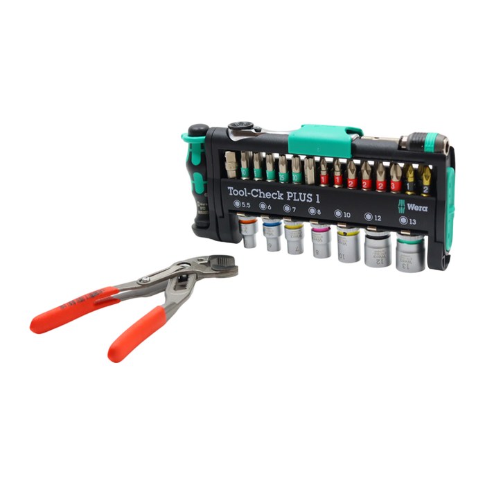 Wera Tool-Check Combi 1 m Tasche u Knipex Cobra Zange,40tei