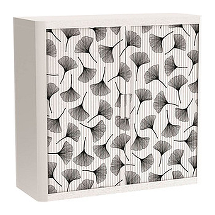 PAPERFLOW easyOffice Black & White Rollladenschrank 62432 2 Fachböden 110,0 x 41,5 x 104,0 cm