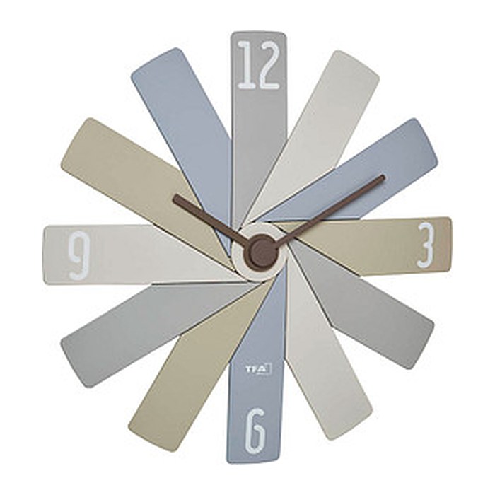 TFA® Wanduhr 60.3020 CLOCK IN THE BOX grau Kunststoff 400,0 x 37,0 mm