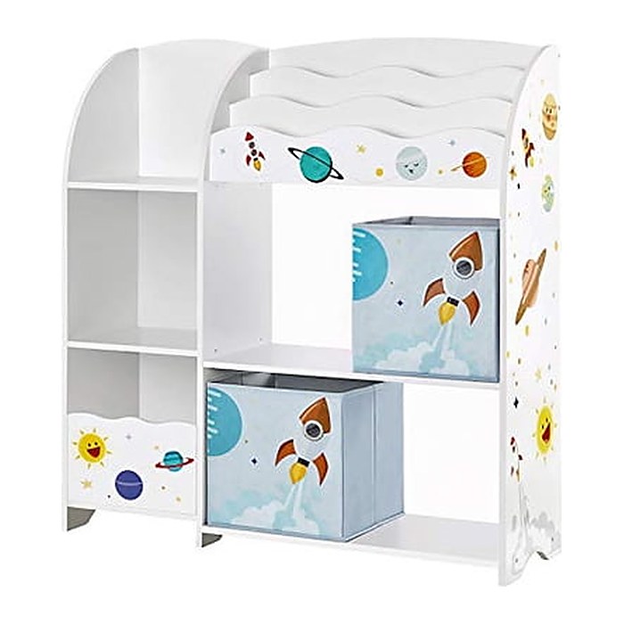 SONGMICS Kinderregal weiß 93,0 x 29,5 x 100,0 cm, 1 St.
