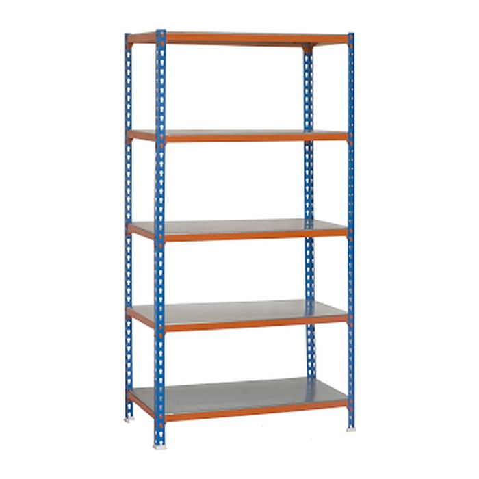 Simonrack Schwerlastregal SIMONCLICK SUPERPLUS 5 8435104937051 orange, blau 110,0 x 50,0 x 200,0 cm