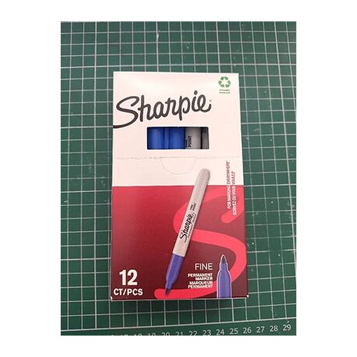 Sharpie Fein Permanent Marker Rundspitze Blau 12er Faltschachtel