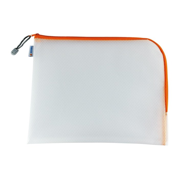 HERMA Reißverschlussbeutel DIN A4 überbreit transparent/orange, 1 St.