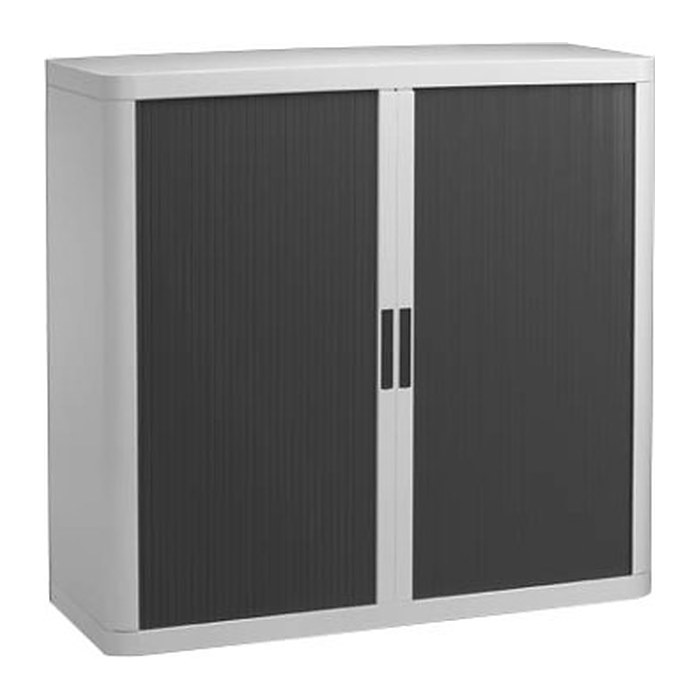 PAPERFLOW easyOffice Rollladenschrank weiß, anthrazit ohne Fachböden 110,0 x 41,5 x 104,0 cm