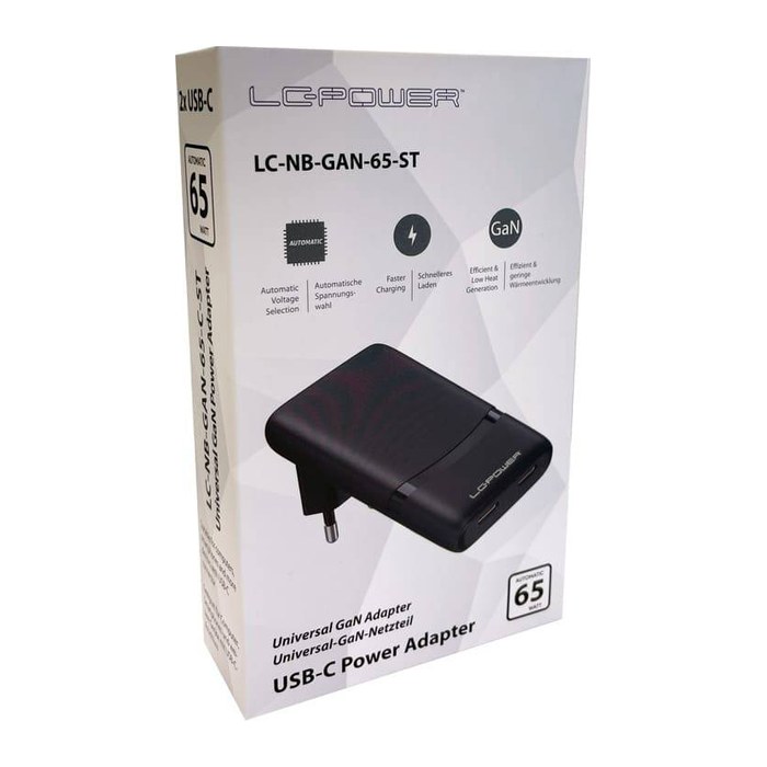 LC-Power Netzteil Notebook-Netzteil LC-NB-GAN-65-ST 65W