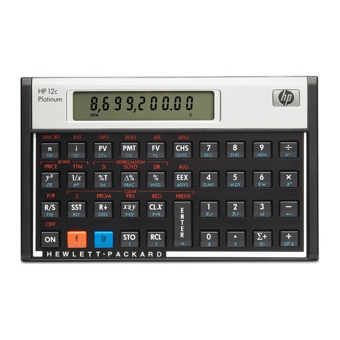 HP 12c Platinum Finanzrechner schwarz/silber
