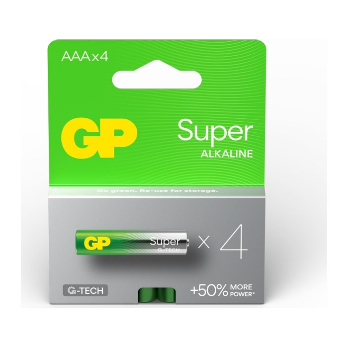 GP Batterien SUPER Alkali-Mangan Micro AAA 1,5 V, 4 St.