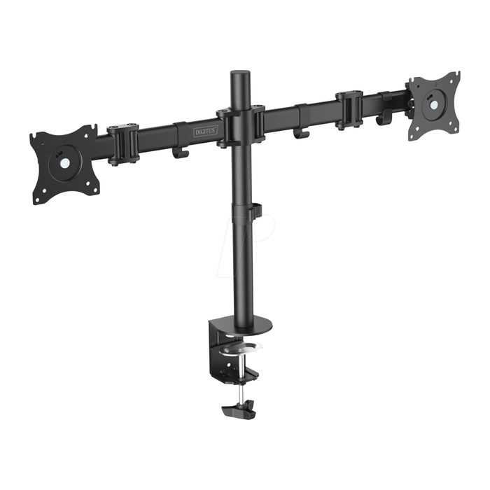 DIGITUS Monitor-Halterung DA-90349 schwarz für 2 Monitore, Tischklemme