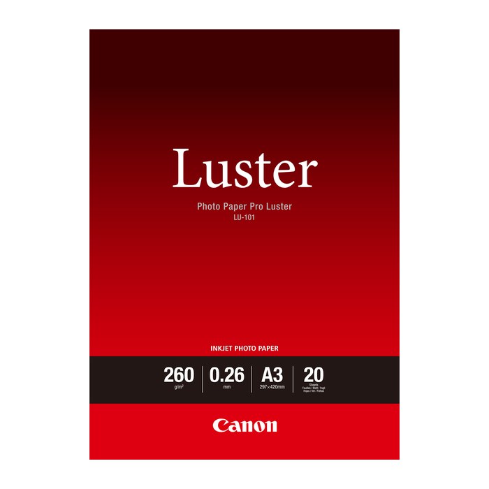 Canon Fotopapier LU-101 A3 DIN A3 hochglänzend 260 g/qm 20 Blatt