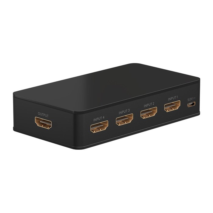 goobay HDMI™-Umschaltbox 4 auf 1 (4K @ 60 Hz) HDMI-Switch, 1 St.