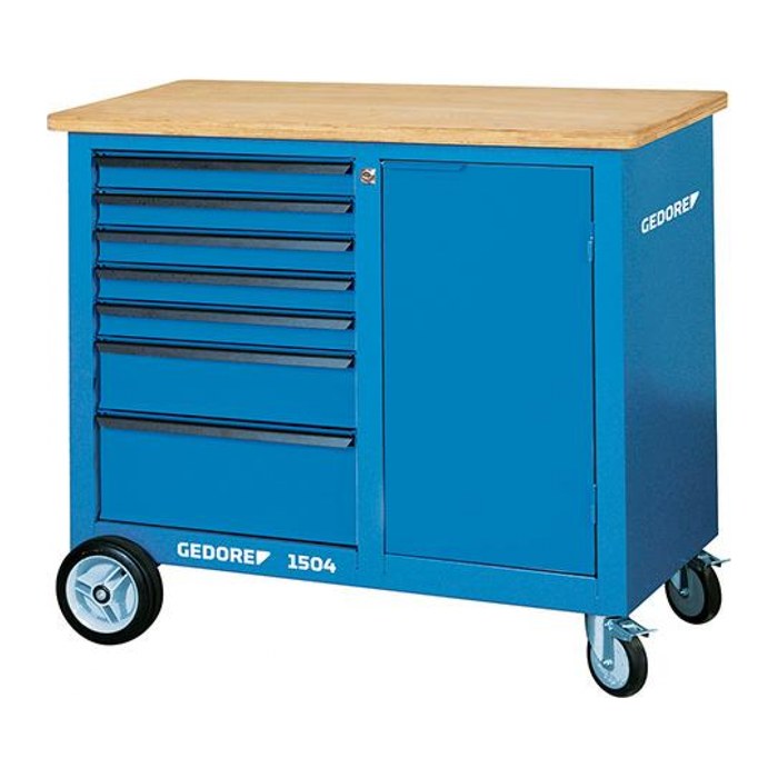 GEDORE Werkbank blau 7 Schubladen 110,0 x 63,0 x 98,5 cm