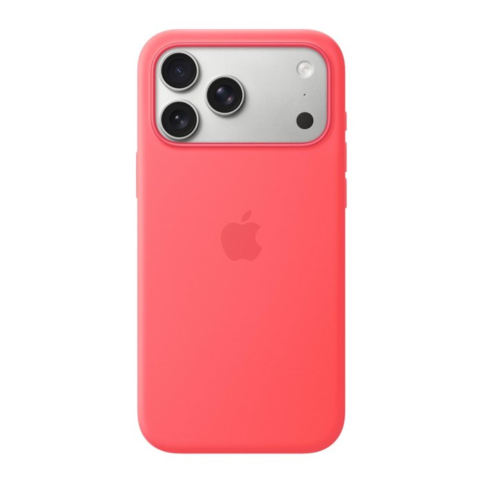 Apple Silikon Case mit MagSafe Handyhülle für Apple iPhone 17 Pro Max guavepink