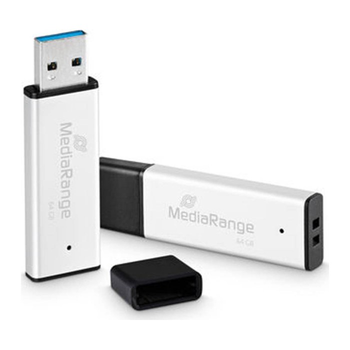 MediaRange USB-Stick MR1901 silber, schwarz 64 GB, 1 St.