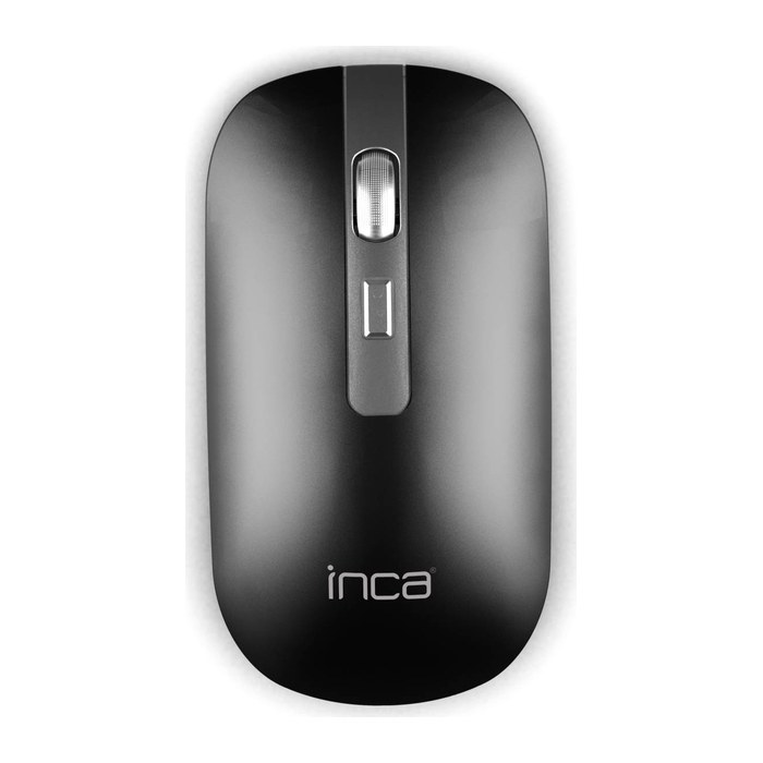 INCA Wrls Maus 1600DPI/4Tasten/2.4GHzUSB-A/-C/Metallic sw