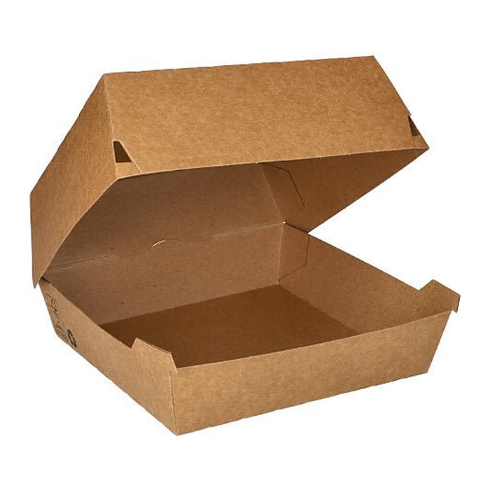 PAPSTAR Burger-Boxen braun 17,0 x 17,0 cm, 25 St.