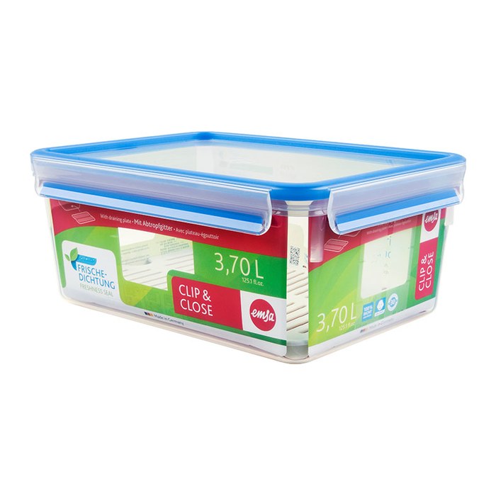 emsa Frischhaltedose CLIP & CLOSE 11,0 cm hoch transparent 3,7 l, 1 St.