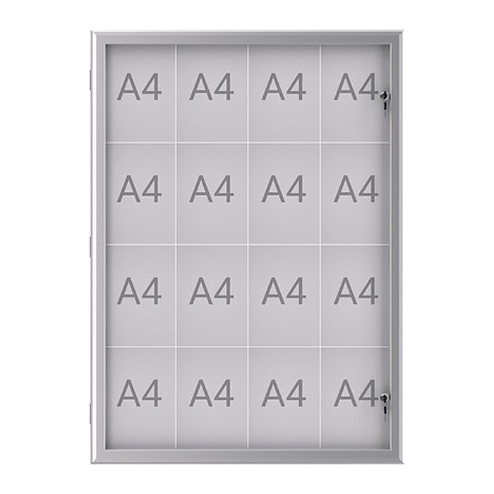 MAUL Schaukasten Excite grau 16x DIN A4 95,6 x 2,8 x 130,4 cm, 1 St.