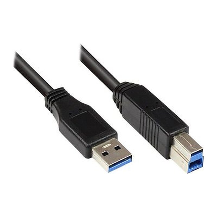 Good Connections USB3.0 Kabel A-B schwarz 0,2m
