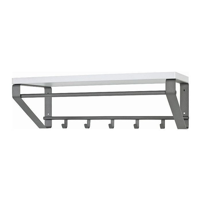 HAKU Möbel Wandgarderobe 13845 anthrazit Metall 5 Haken 70,0 x 23,0 cm, 1 St.