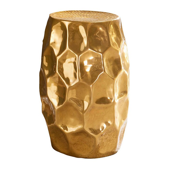 WOHNLING Beistelltisch rund Aluminium gold 30,0 x 30,0 x 47,0 cm, 1 St.
