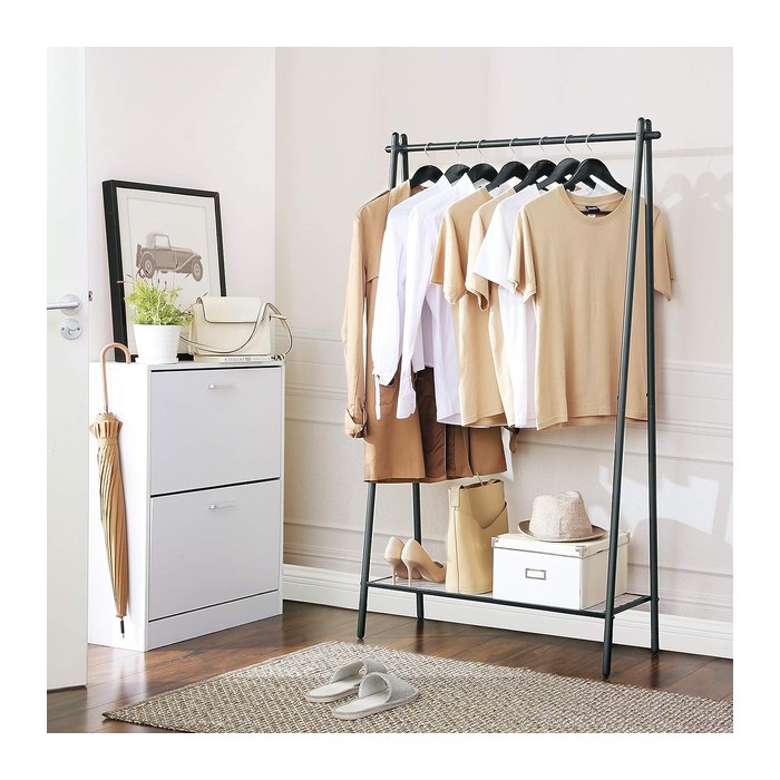 SONGMICS Kleiderständer HSR23BK schwarz Metall 92,5 x 153,0 cm, 1 St.