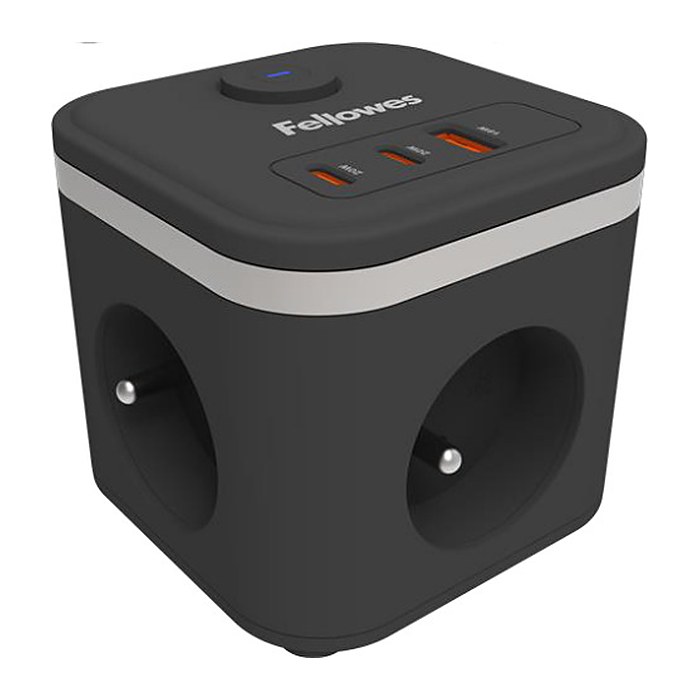 Fellowes Power Cube 3xSteckdose,1xUSB-A,2xUSB-C,Schalter sch
