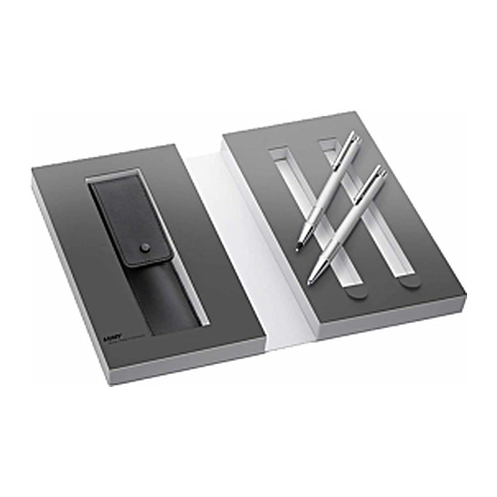 LAMY Schreibset logo brushed schwarz