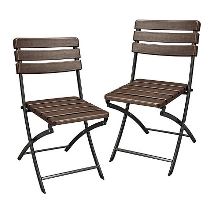 Garden Pleasure Gartenstühle TABORA braun, Metall, 2 St.