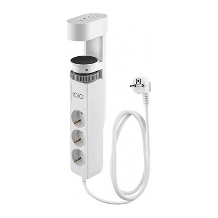 IOIO SL 3000 3-fach Tischsteckdose 1,5 m weiß mit USB-Buchse