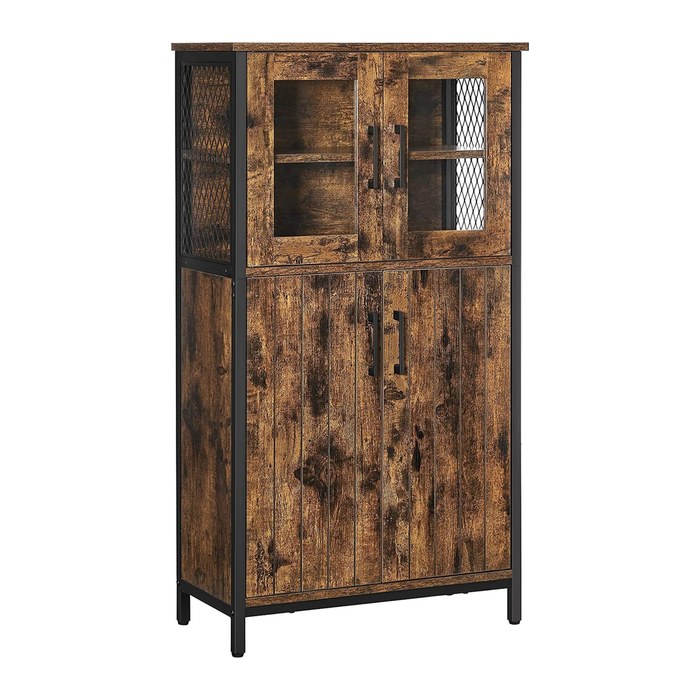 VASAGLE Aktenschrank, LSC260B01 braun 2 Fachböden 60,0 x 30,0 x 108,0 cm
