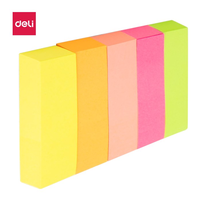 DELI Haftnotizen Index PP Stick Up 5x1,2 cm 100 St. farbig
