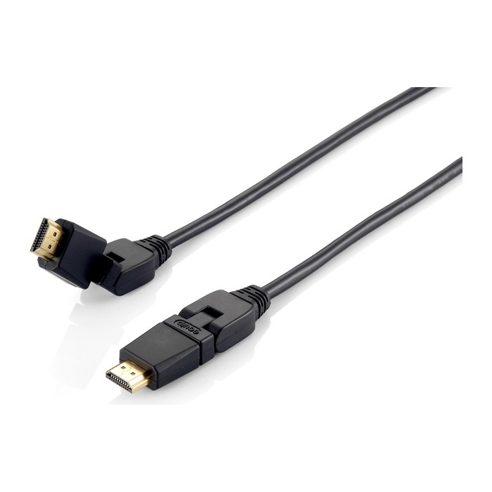 Equip HDMI HS Ethernet 2.0 18Gb 180° 4K/60Hz 1.00m schwarz Polybeutel