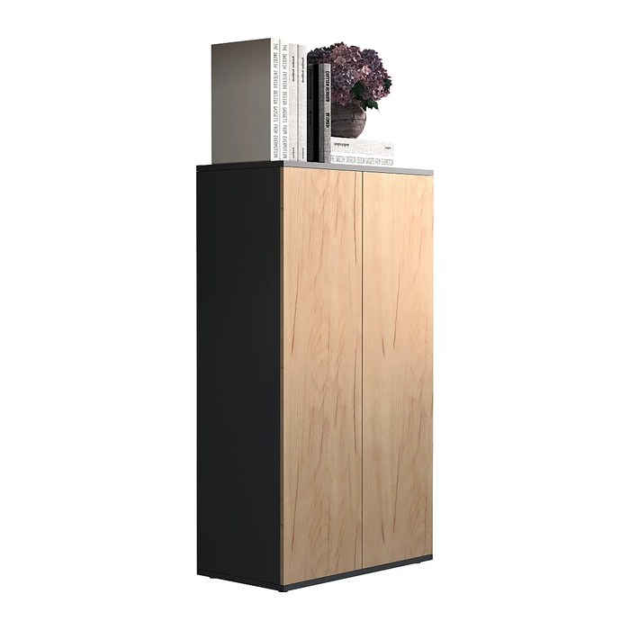 VCM my office Kommode Dalosa, 918324 anthrazit, honig-eiche 60,0 x 32,0 x 107,5 cm, 1 St.
