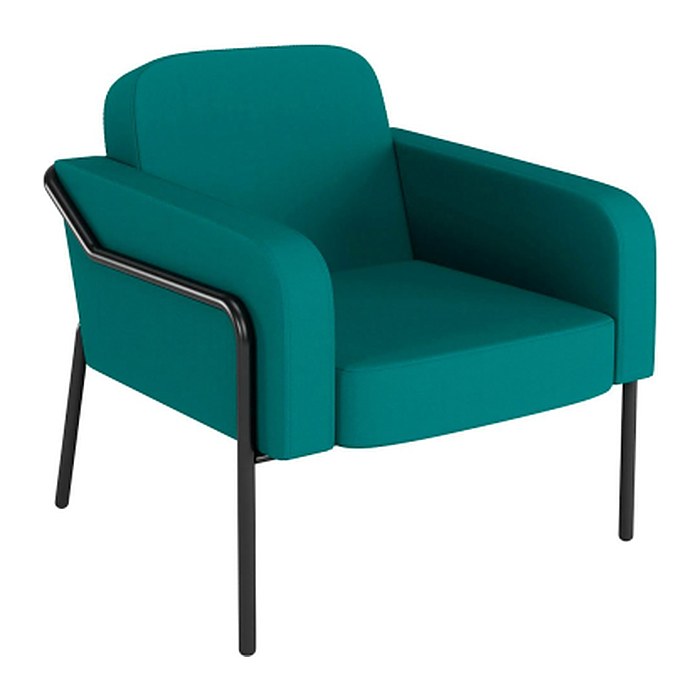 medso powered by PAPERFLOW Sessel MEDSO L Rund blau schwarz Kunststoff 75,0 x 74,3 x 73,6 cm, 1 St.