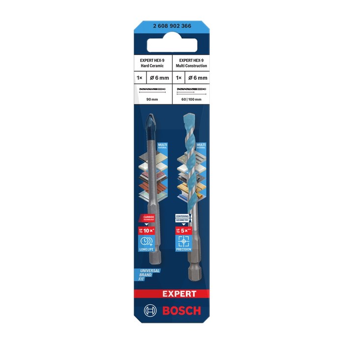 BOSCH Bohrer-Set EXPERT HEX-9, 2 St.