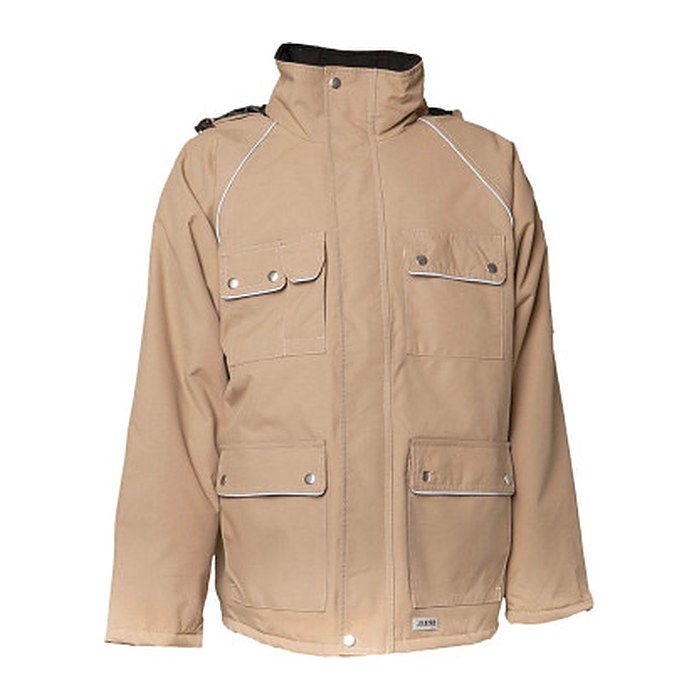 PLANAM® unisex Parka CANVAS 320 khaki, schwarz Größe L