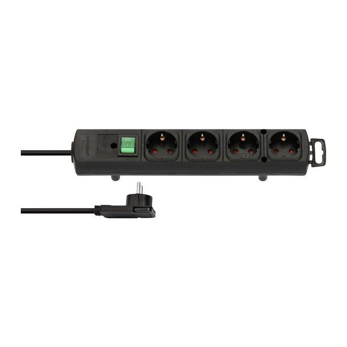 brennenstuhl Comfort-Line Plus 4-fach Steckdosenleiste mit Schalter 2,0 m schwarz