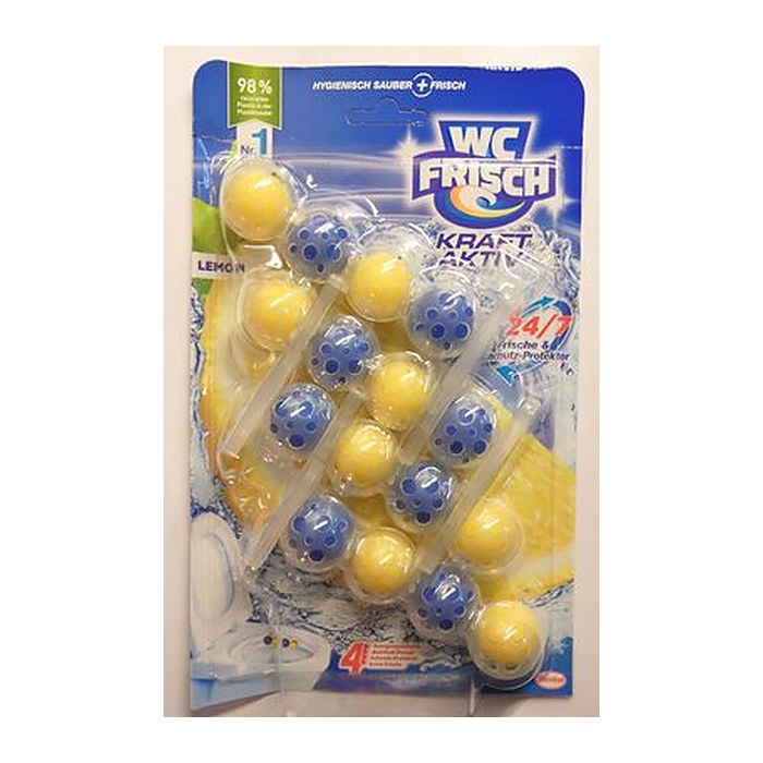 WC FRISCH KRAFT AKTIV WC-Duftspüler Lemon, 4x 50,0 g