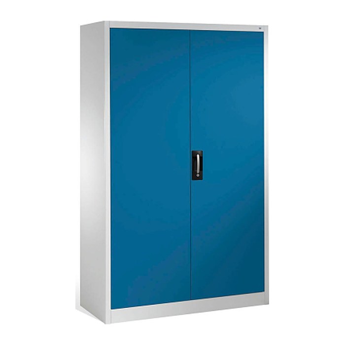 CP Stahlschrank 08931-00 S10009 lichtgrau, enzianblau 4 Fachböden 120,0 x 50,0 x 195,0 cm, aufgebaut, 1 St.
