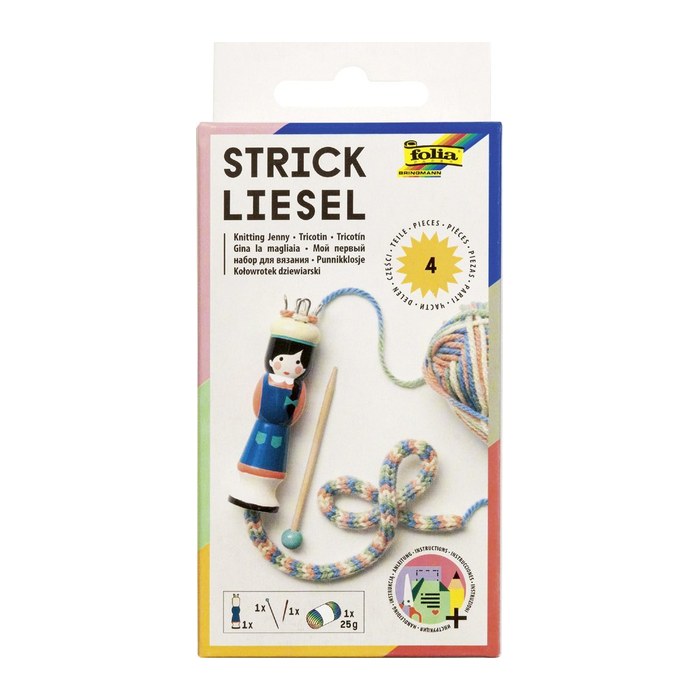folia Bastelset Strickliesel mehrfarbig