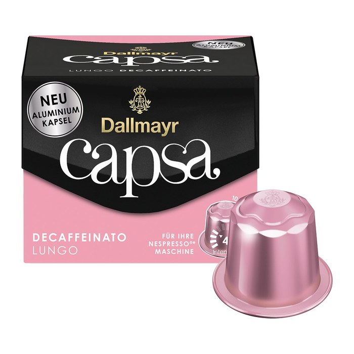 Dallmayr Capsa Lungo Decaffeinato Kaffeekapseln, Arabicabohnen 10 St.