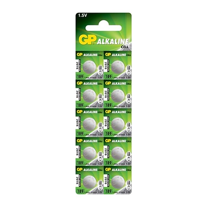 GP Knopfzellen V 10 GA/LR54 Alkali-Mangan 1,5 V, 10 St.