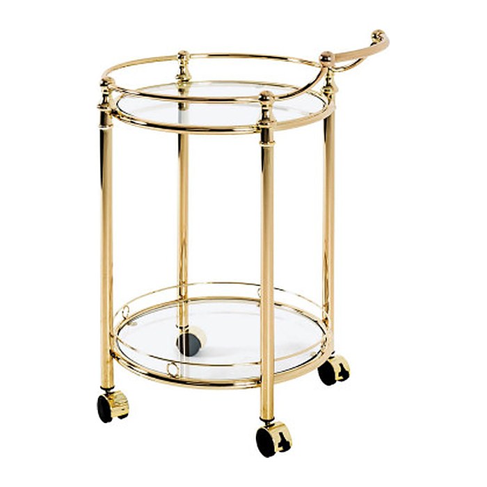 HAKU Möbel Servierwagen gold, transparent 59,0 x 49,0 x 79,0 cm